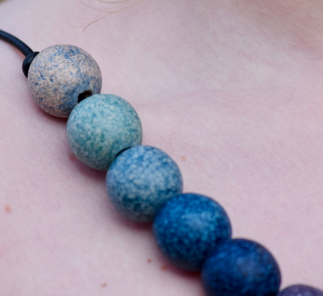 Ceramic bead necklace