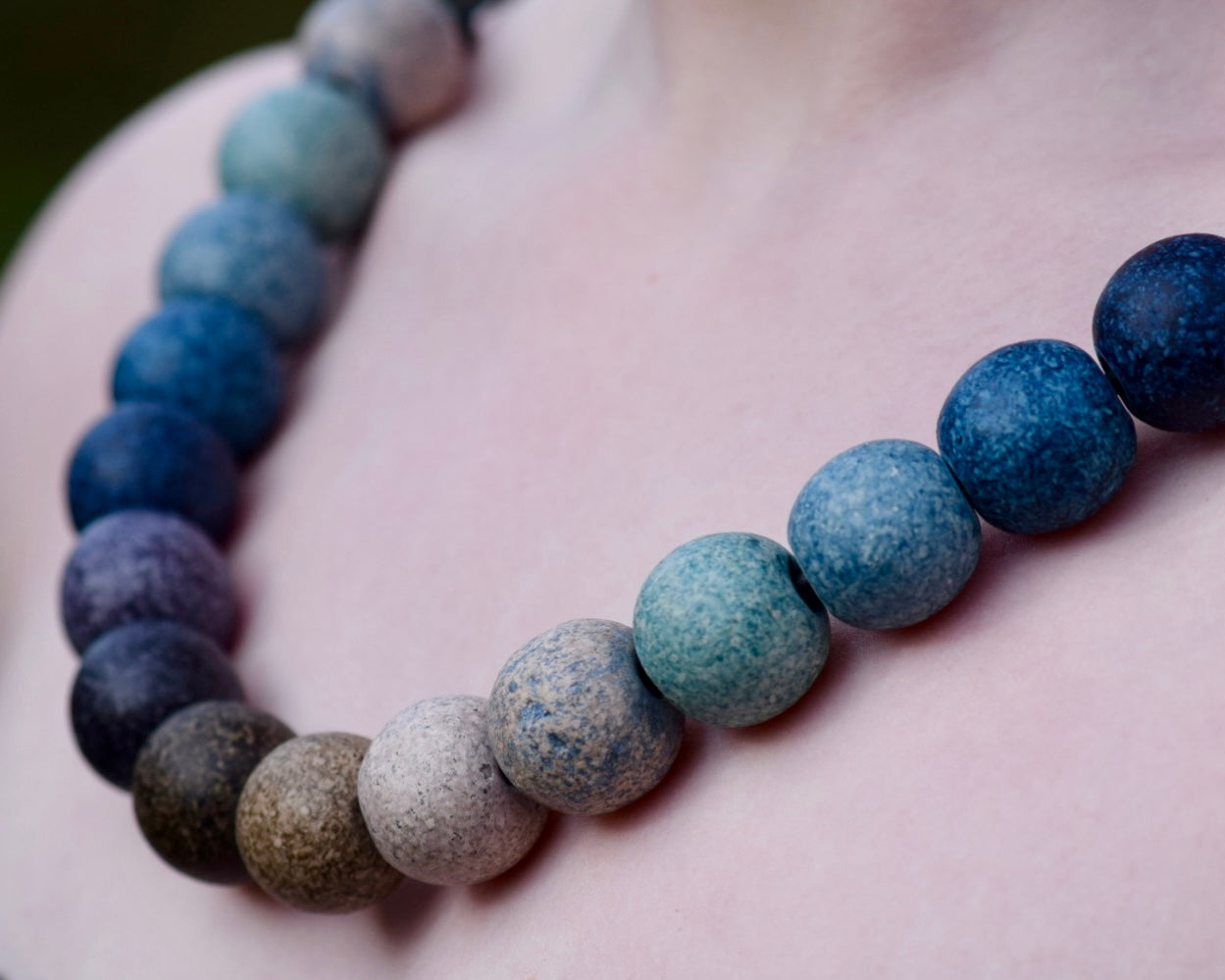 Ceramic bead necklace