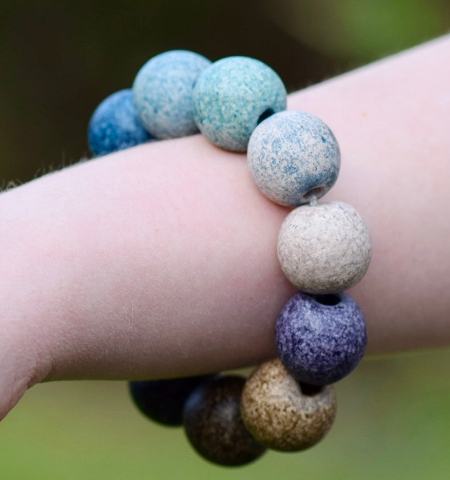 Ceramic bead bracelet