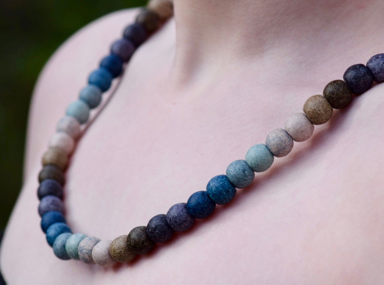 Ceramic bead necklace