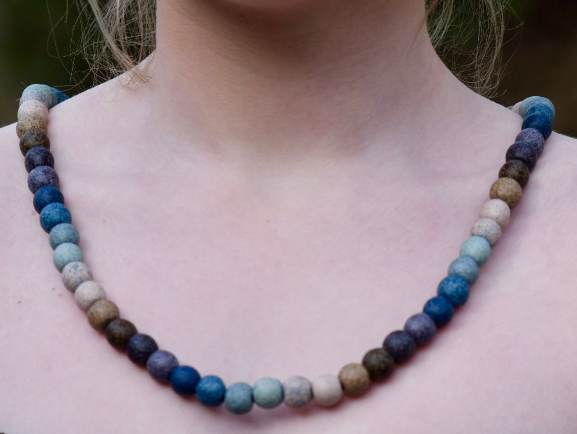 Ceramic bead necklace