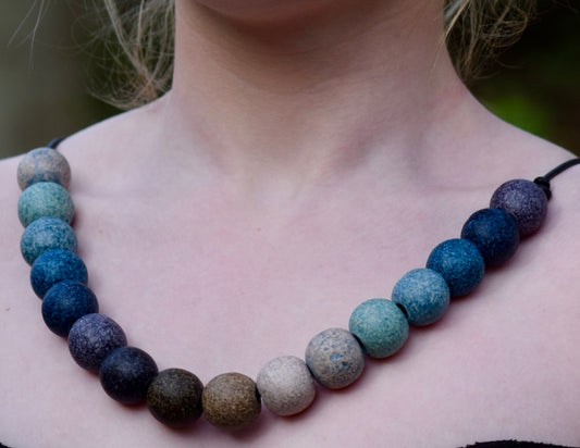 Ceramic bead necklace